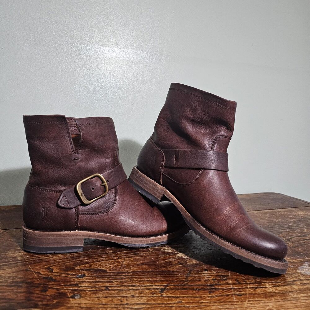 FRYE “Veronica Bootie”‎ Women’s Oiled Leather Waterproof Boot Size 6.5 Tan